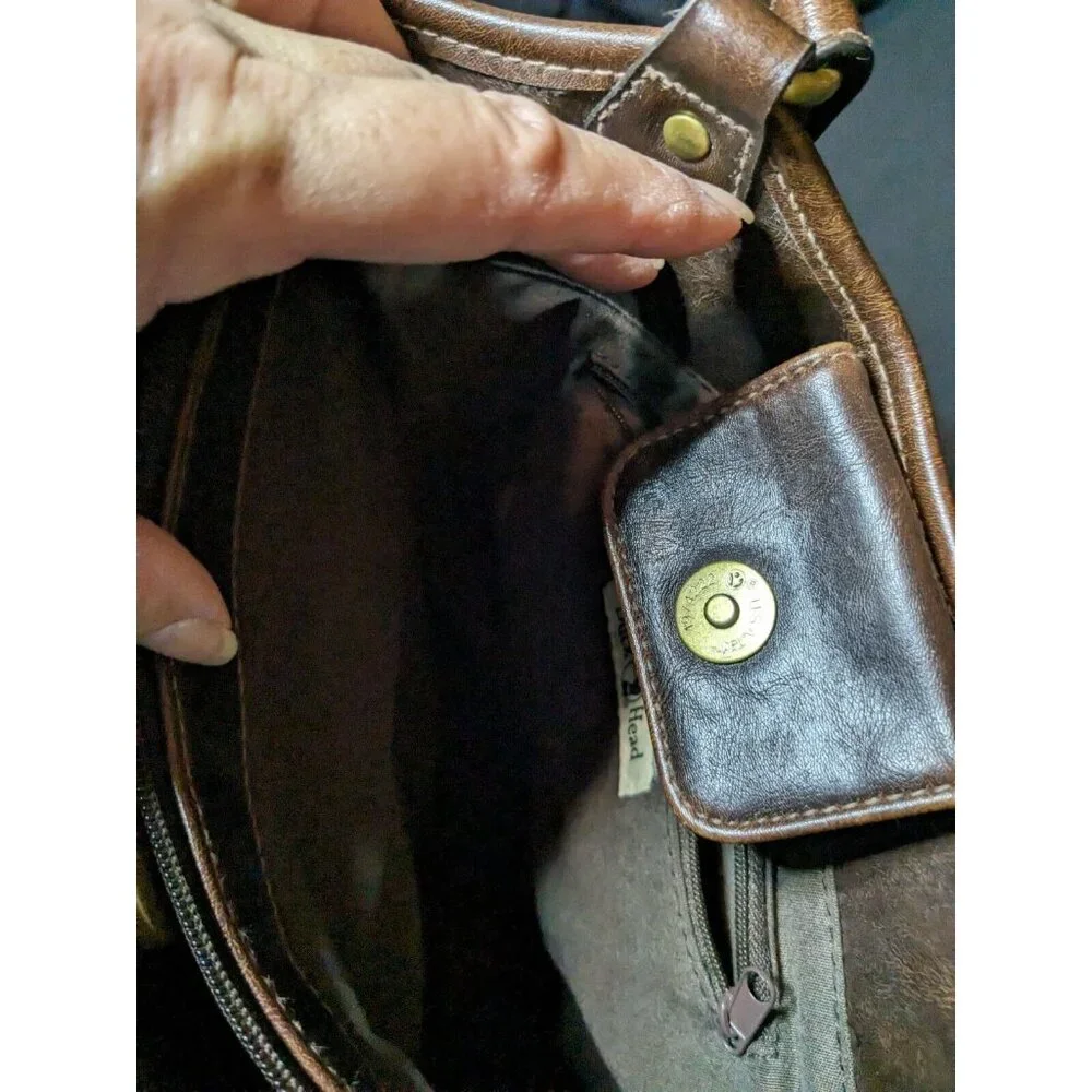 Duck Head‎ Brown Leather Handbag - Picture 4 of 10